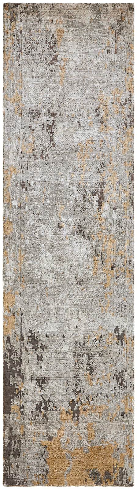 4' x 6' Transitional Hand-Knotted Silk rug, Rug #ML1741