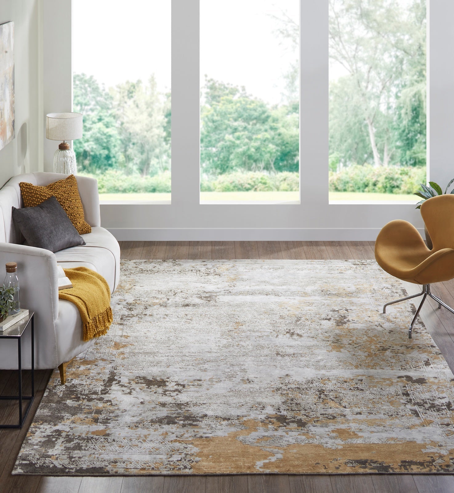 8' x 10' Transitional Hand-Knotted Silk rug, Rug #ML1741