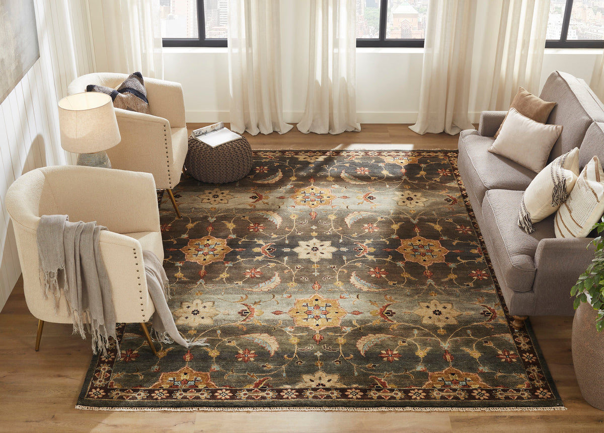 8' x 10' Oushak Hand-Knotted Wool rug, Rug #MR5601