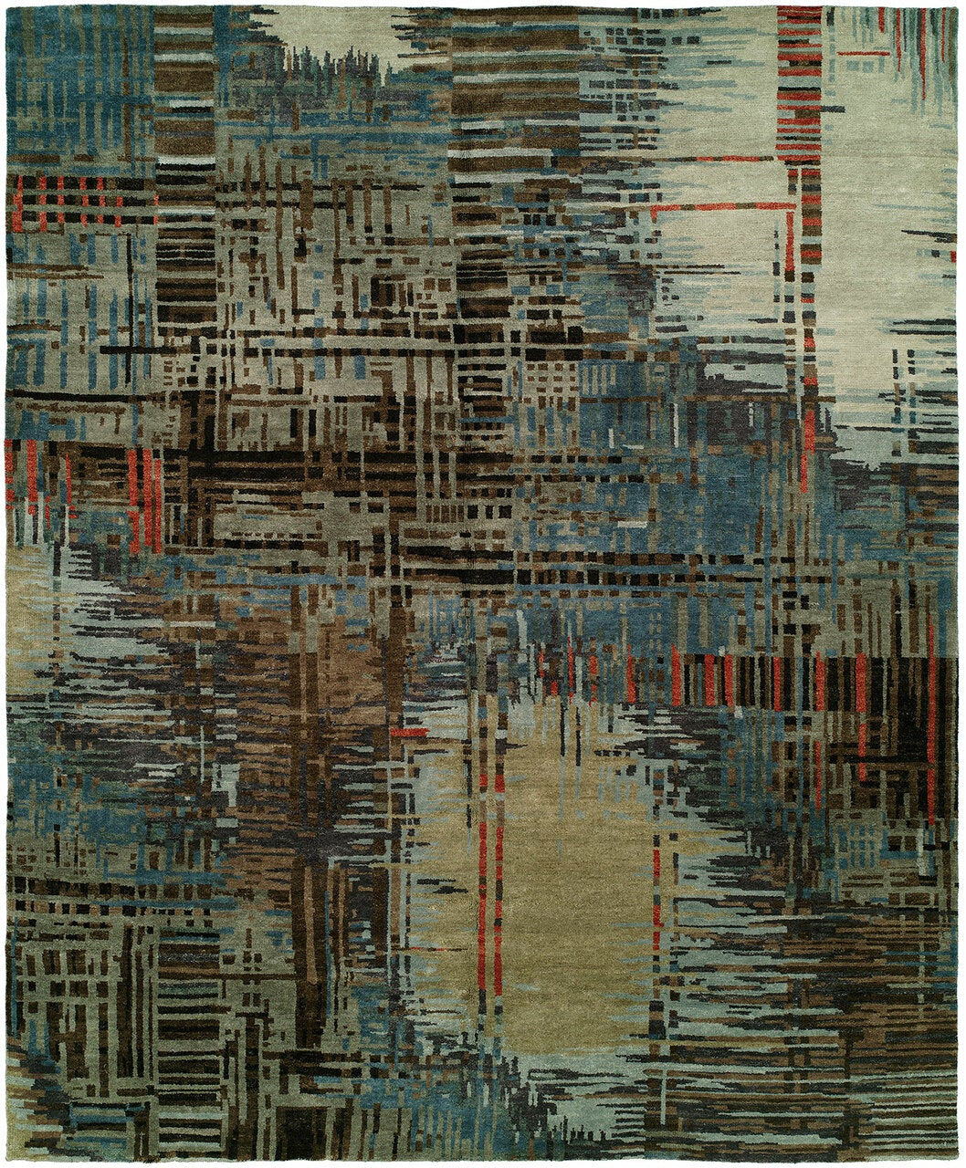 2' x 3' Modern Hand-Knotted Wool rug, Rug #ND3051