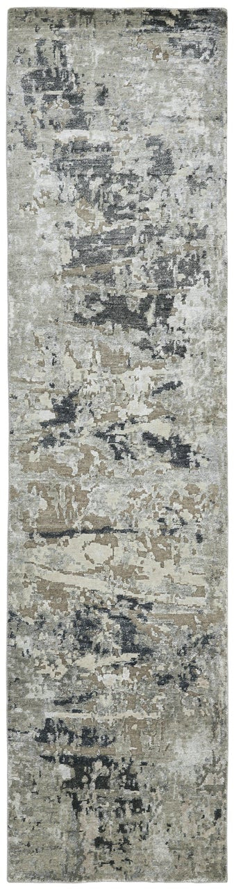 6' x 9' Modern Hand-Knotted Silk rug, Rug #NL3871
