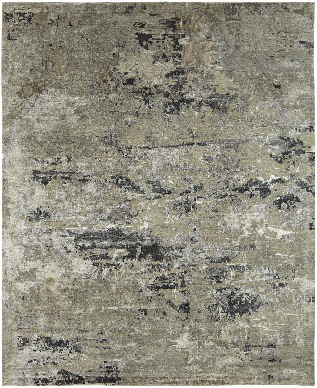 2' x 3' Modern Hand-Knotted Silk rug, Rug #NL3871
