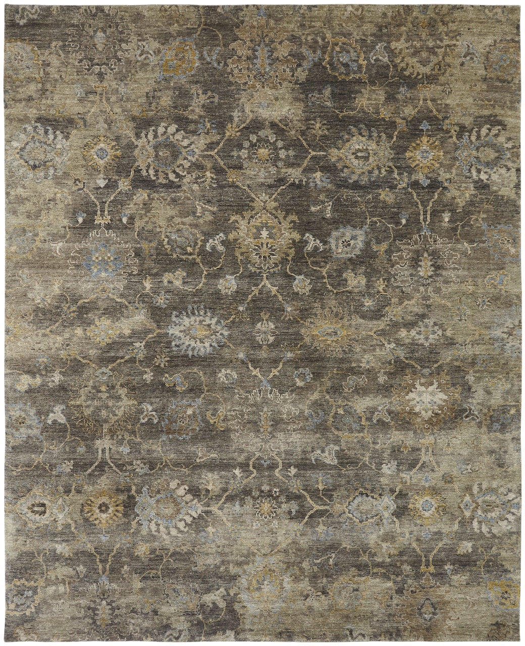 2' x 3' Transitional Hand-Knotted Wool rug, Rug #OB0851