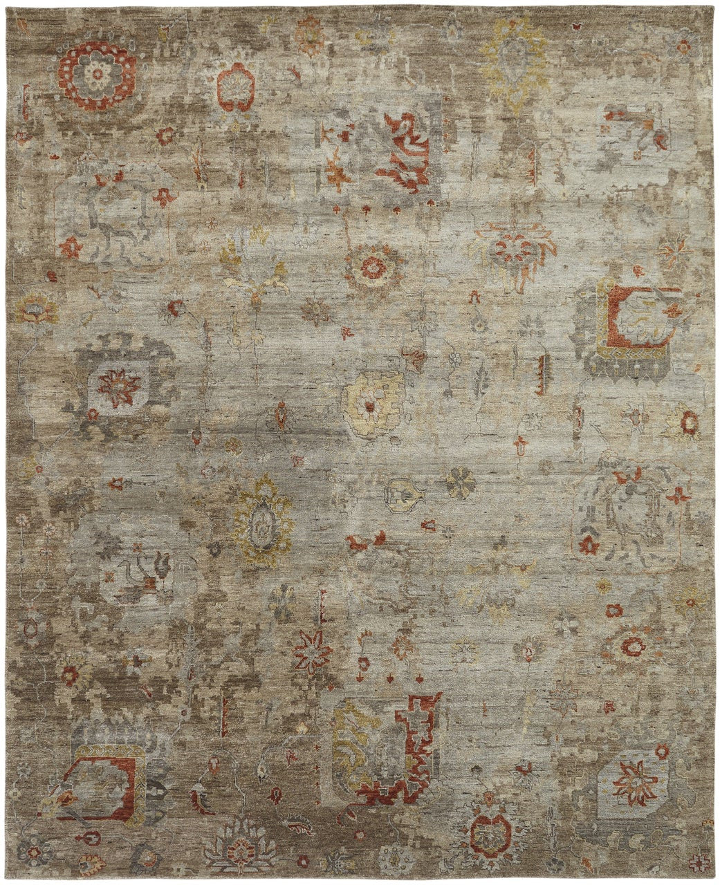 2' x 3' Transitional Hand-Knotted Wool rug, Rug #OB0861