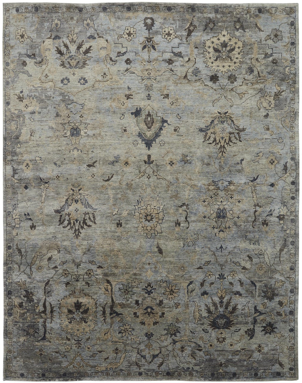 2' x 3' Transitional Hand-Knotted Wool rug, Rug #OB0911