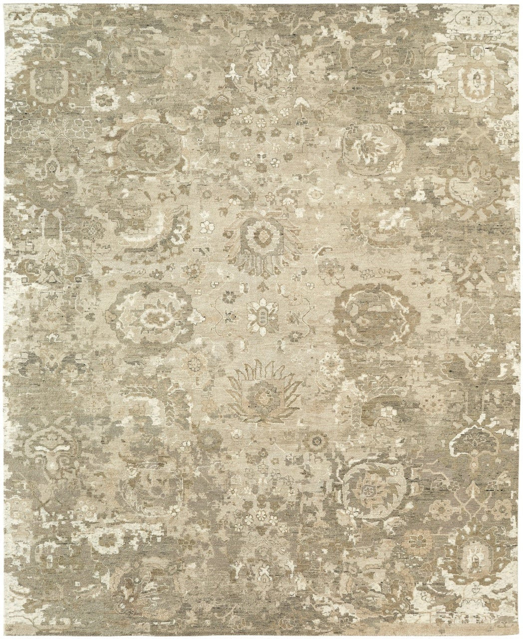 2' x 3' Transitional Hand-Knotted Wool rug, Rug #OB0941