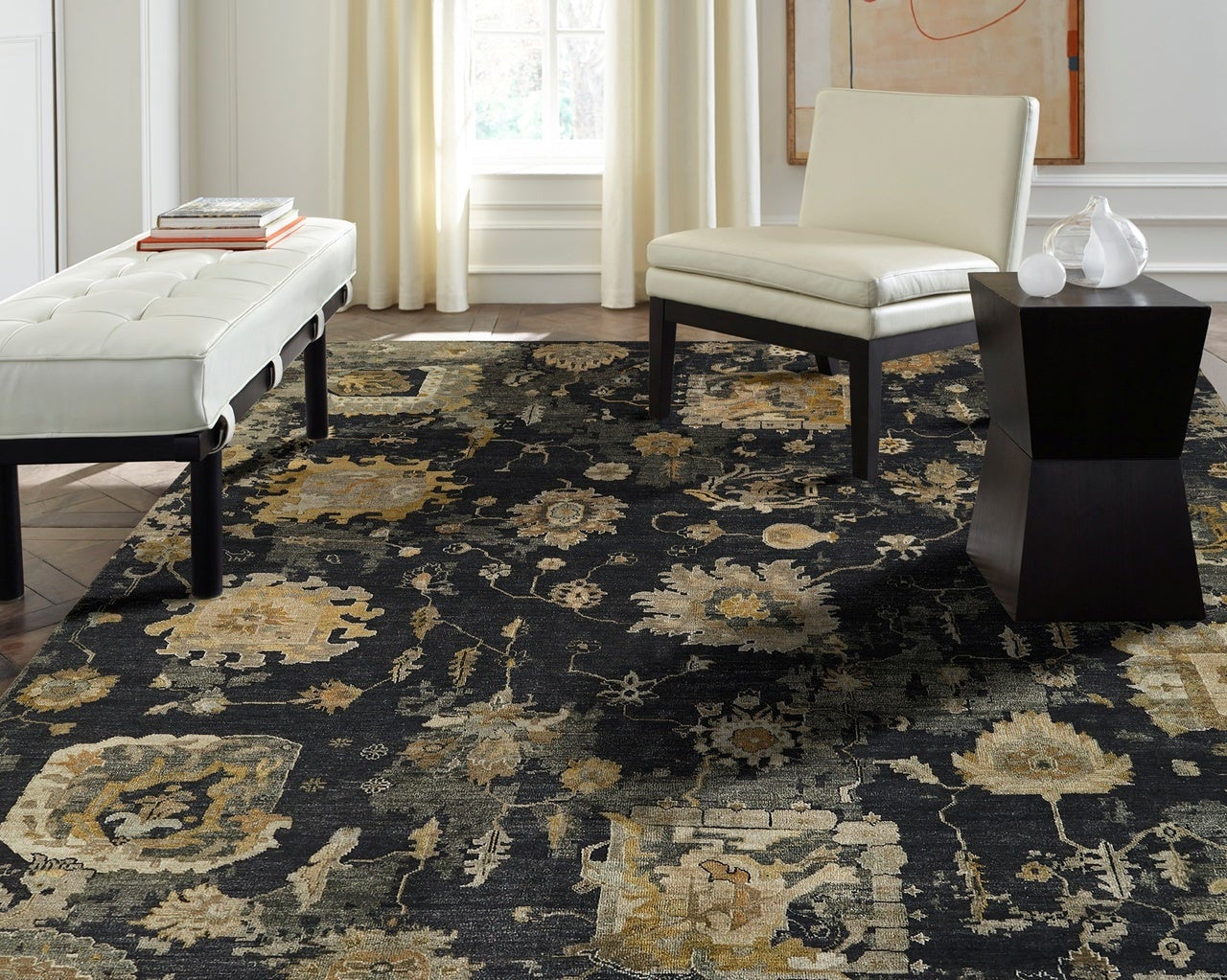 4' x 6' Transitional Hand-Knotted Wool rug, Rug #OB0951
