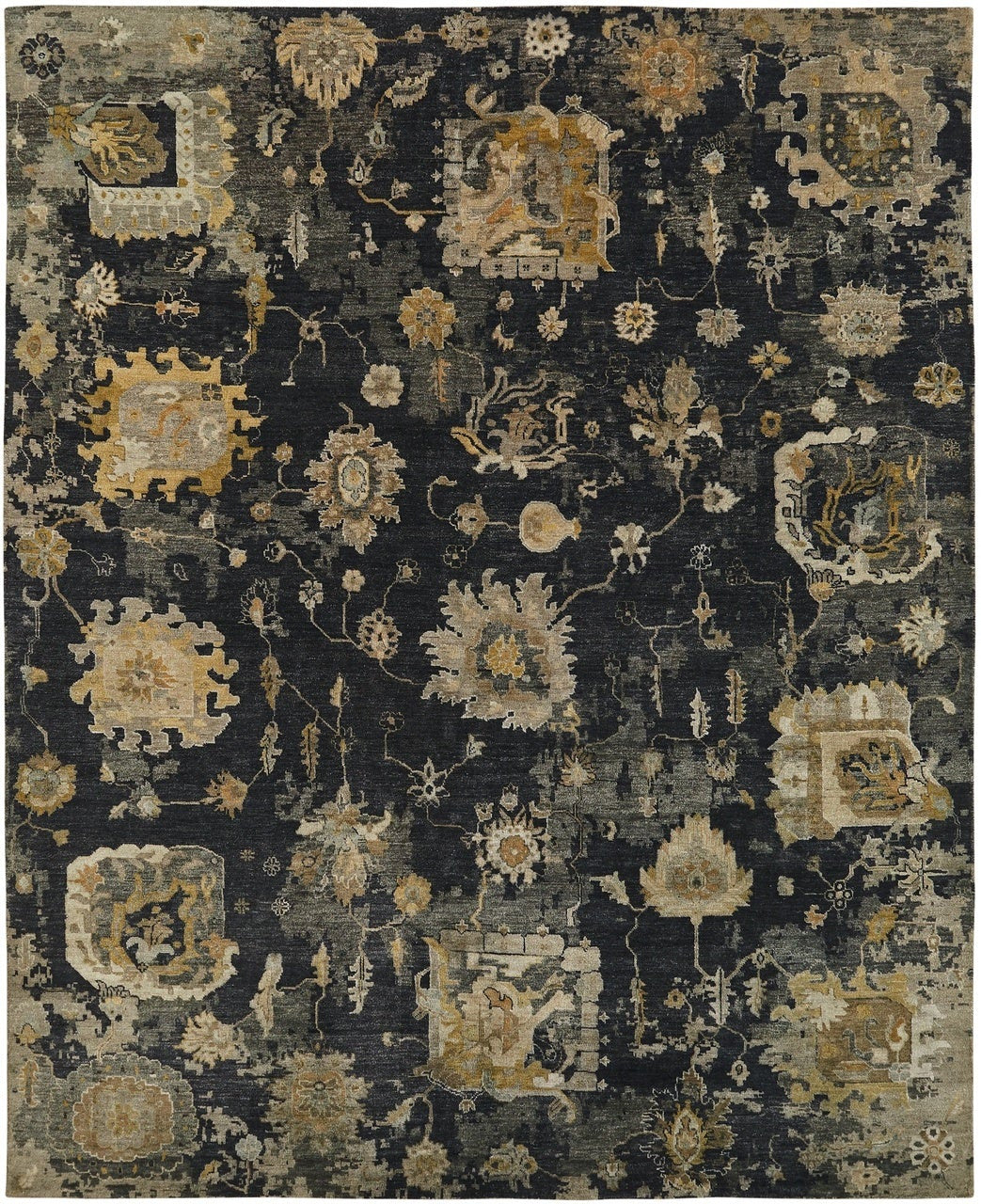 2' x 3' Transitional Hand-Knotted Wool rug, Rug #OB0951