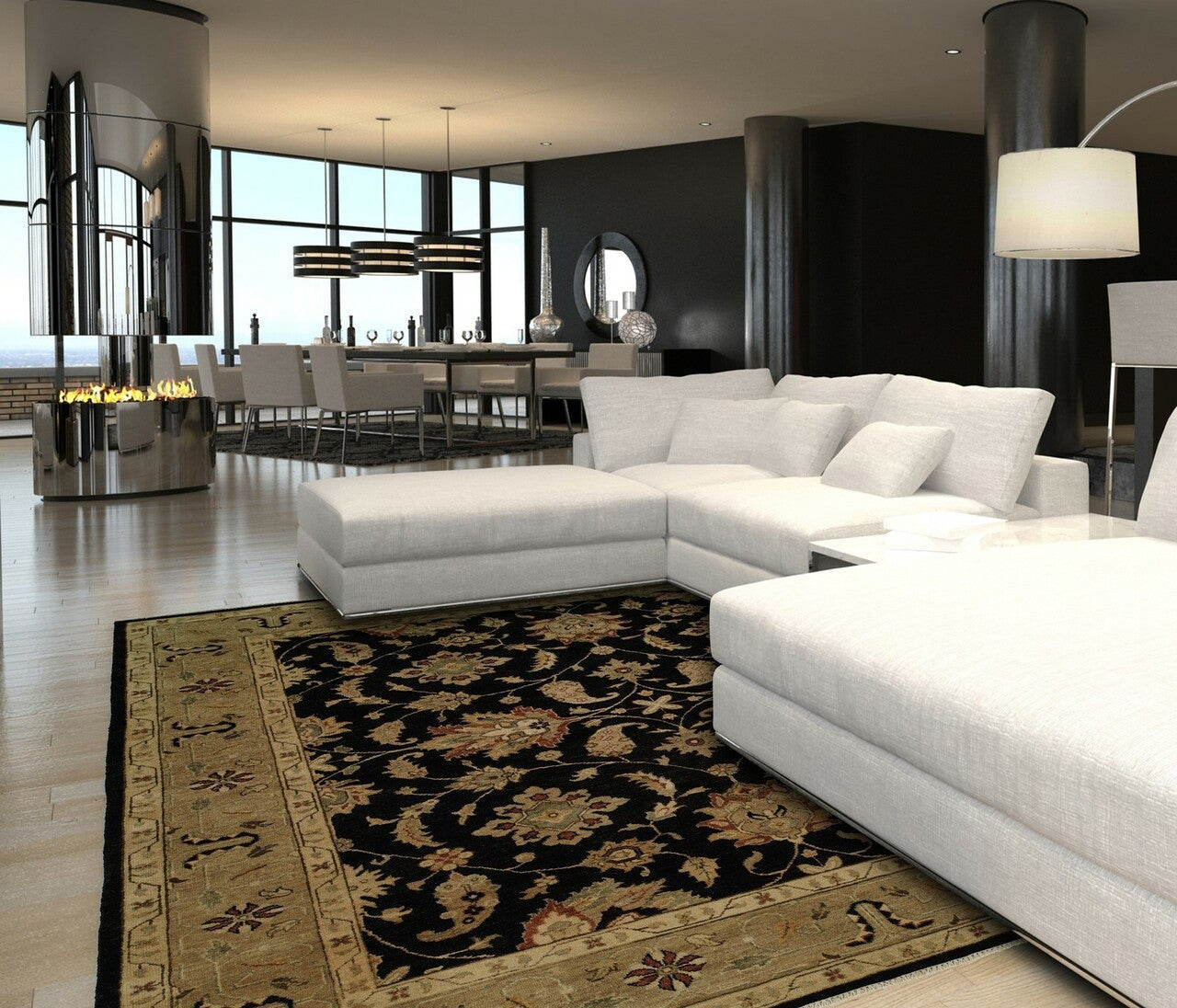 5' x 7' Oushak Hand-Knotted Wool rug, Rug #OU4471