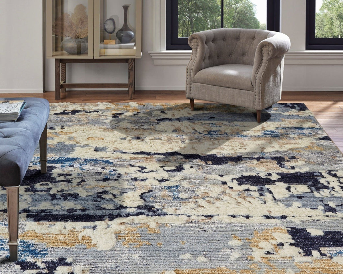 7'9" x 9'9" Modern Hand-Knotted Wool rug, Rug #PO0151