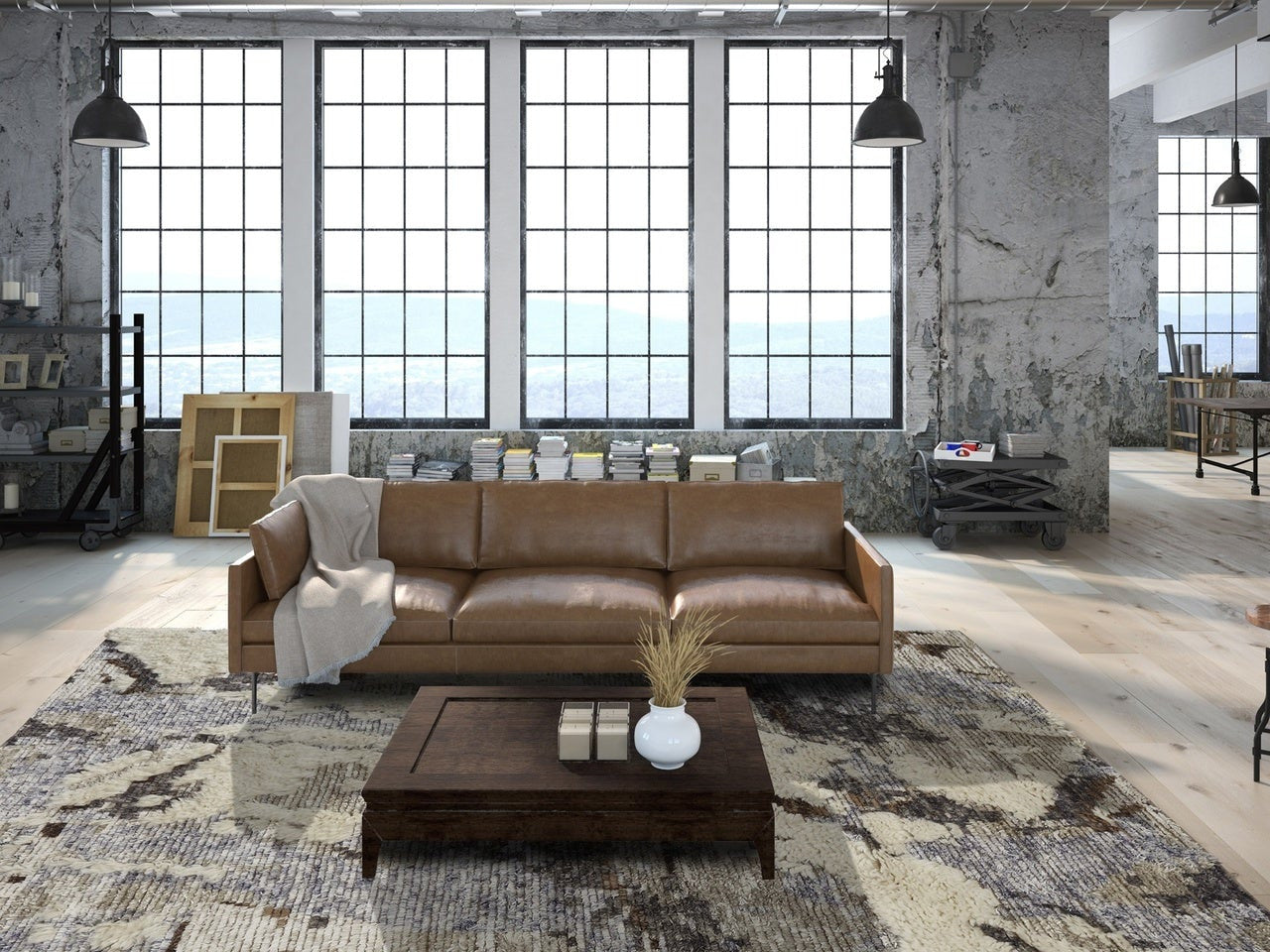 5'6" x 8'6" Modern Hand-Knotted Wool rug, Rug #PO0171