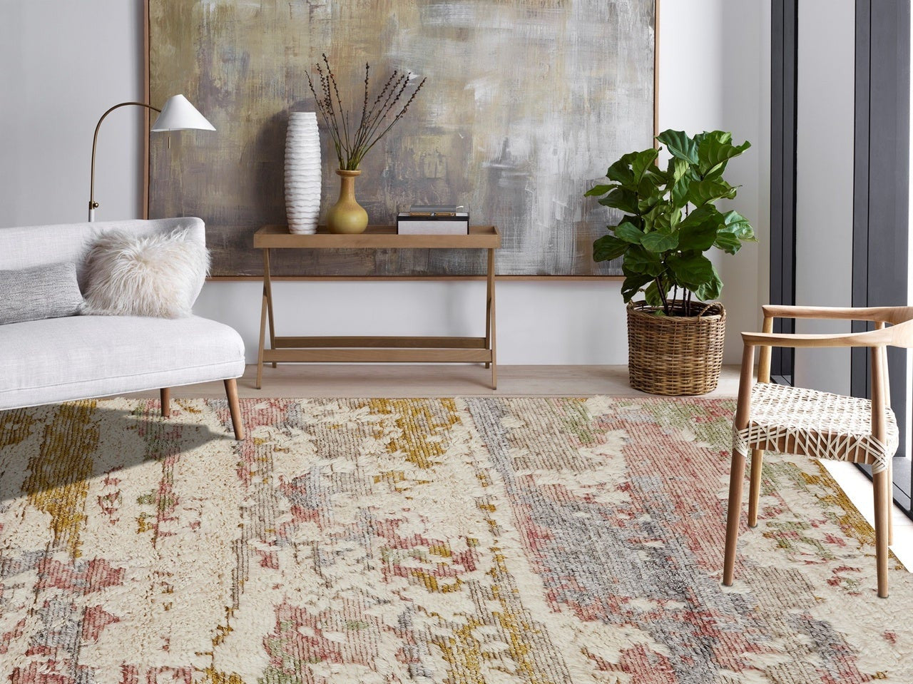 7'9" x 9'9" Modern Hand-Knotted Wool rug, Rug #PO0181