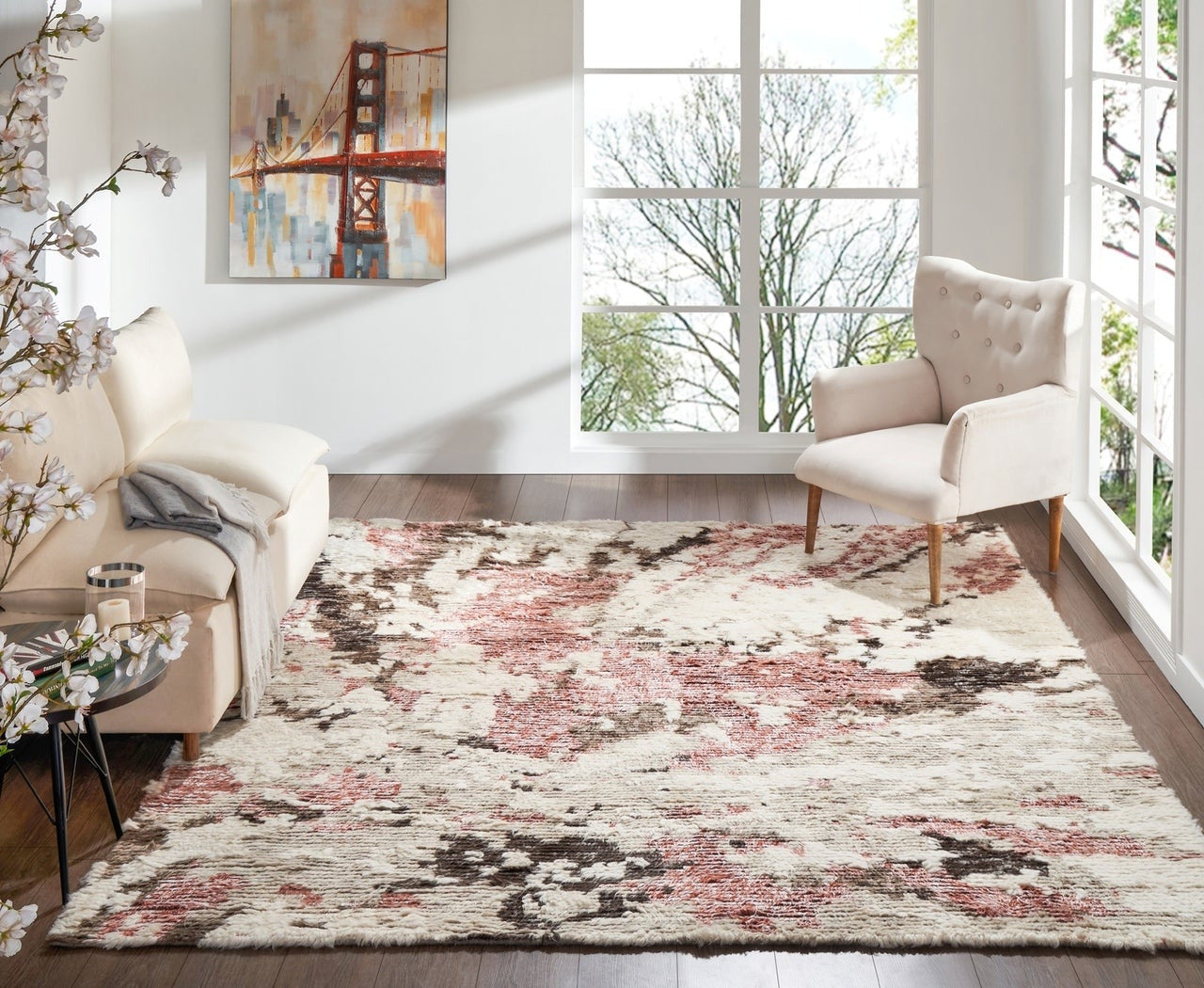 5'6" x 8'6" Modern Hand-Knotted Wool rug, Rug #PO0211