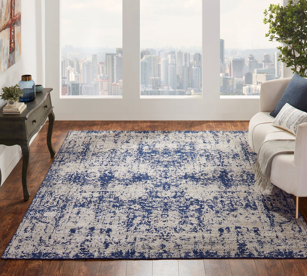 9' x 12' Transitional Hand Loom Silk rug, Rug #RG8351