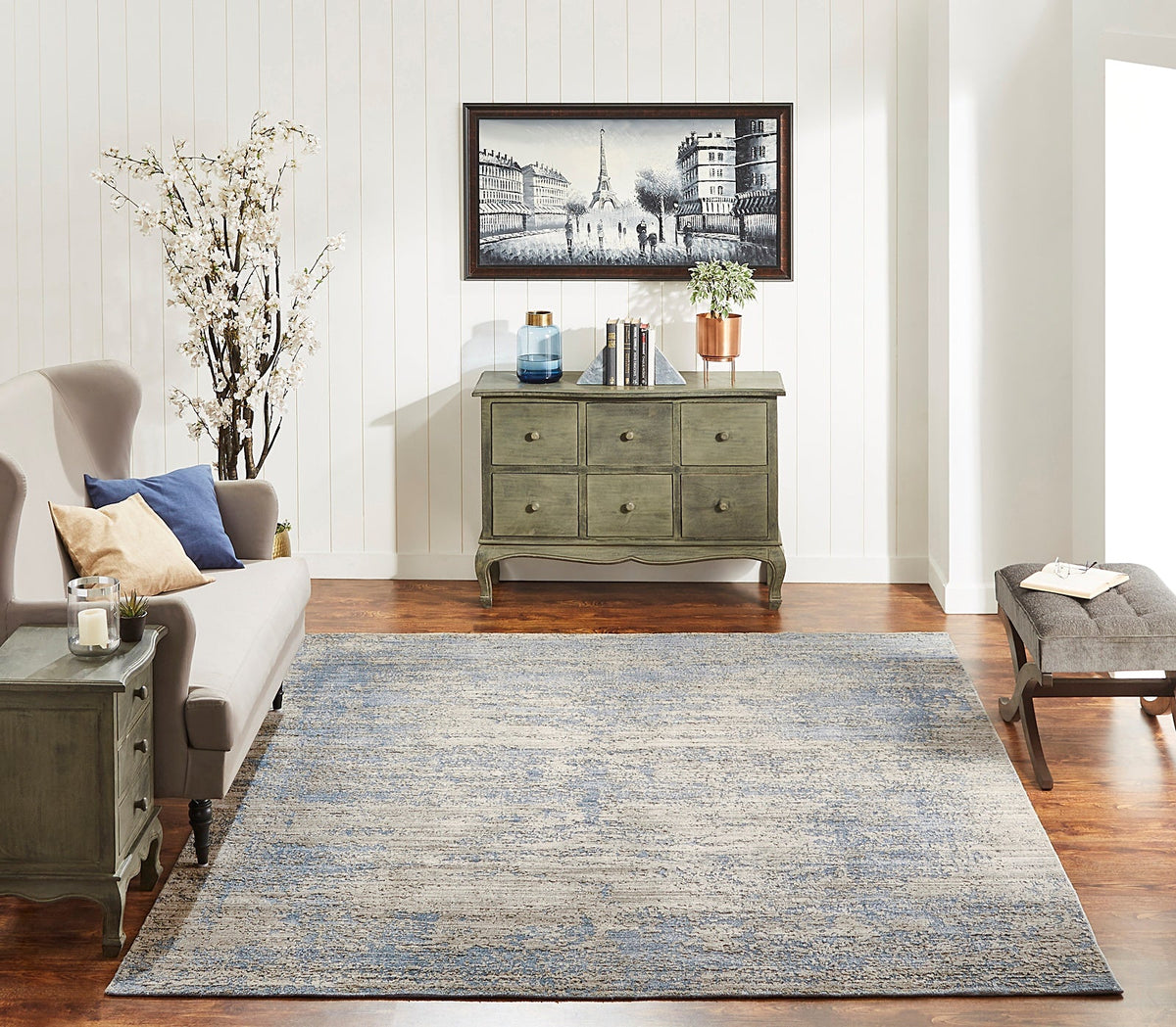 6' x 9' Transitional Hand Loom Silk rug, Rug #RG8381