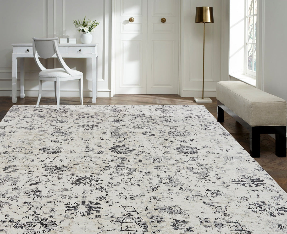 8' x 10' Transitional Hand Loom Silk rug, Rug #RY0651