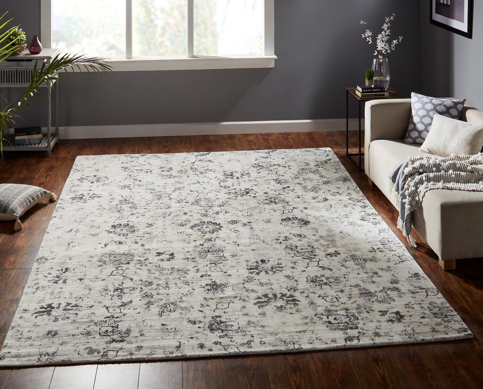 9'6" x 13' Transitional Hand Loom Silk rug, Rug #RY0651