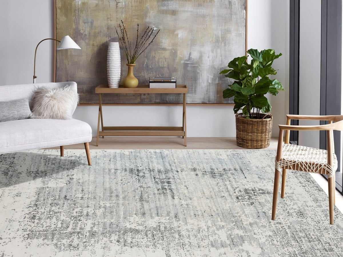 5'6" x 8'6" Modern Hand Loom Silk rug, Rug #RY0671