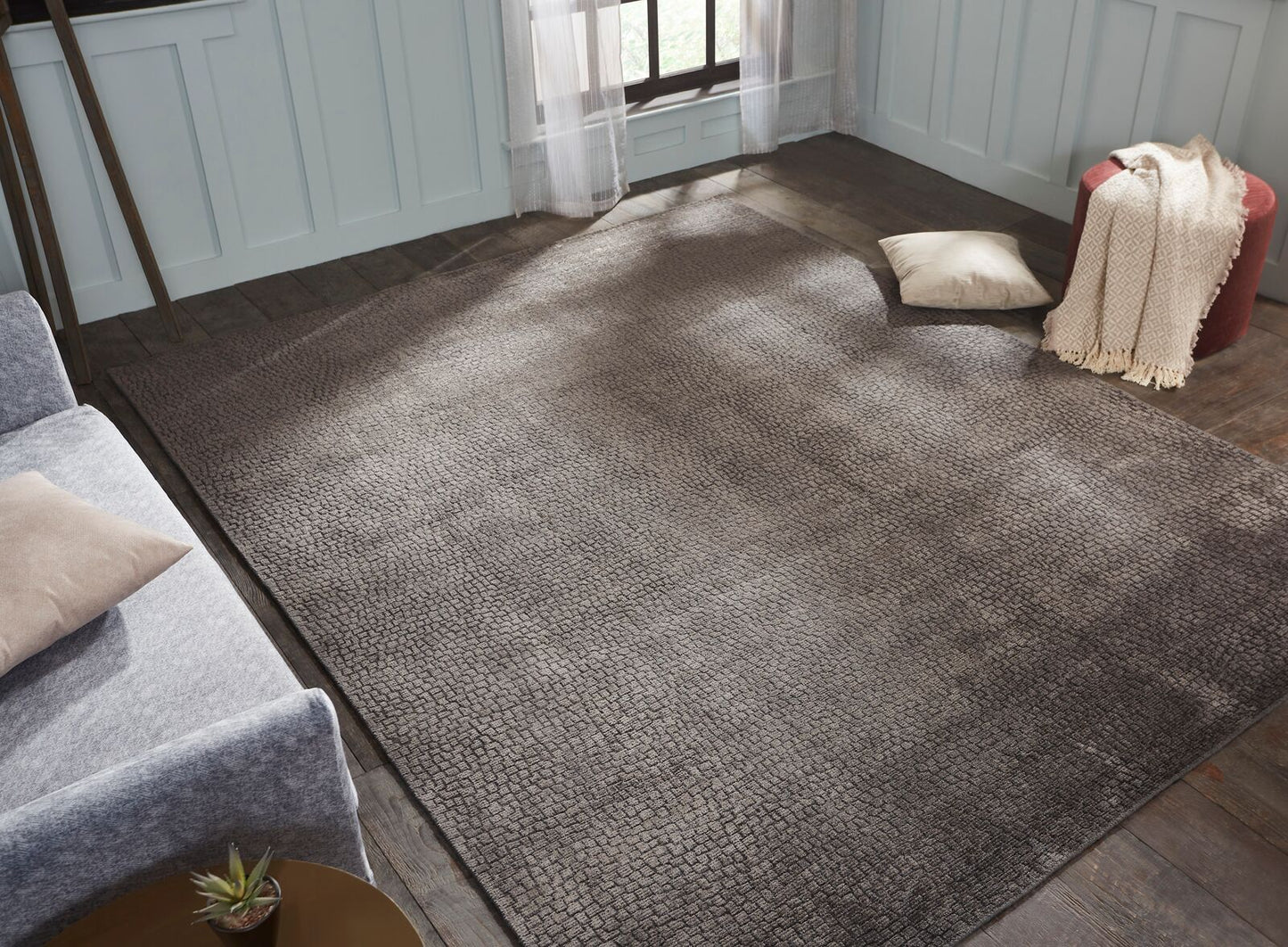 7'6" x 9'6" Transitional Hand Loom Silk rug, Rug #RZ5441