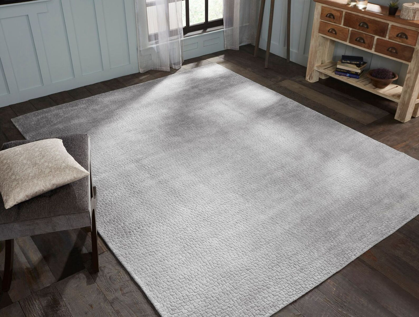 3'6" x 5'6" Transitional Hand Loom Silk rug, Rug #RZ5451