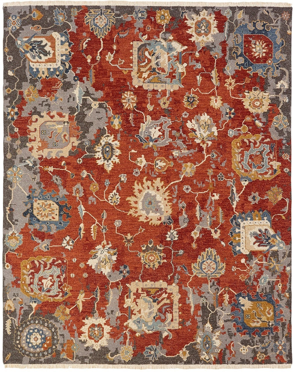 2' x 3' Transitional Hand-Knotted Wool rug, Rug #SU4901