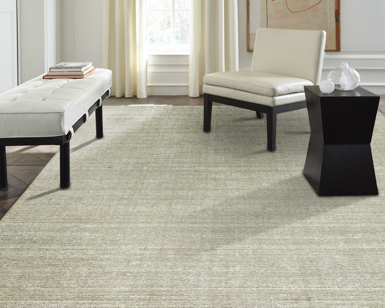 5'6" x 8'6" Transitional Hand Loom Silk rug, Rug #TE6501