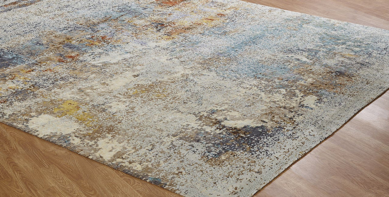 3' x 5' Modern Hand-Knotted Silk rug, Rug #TN3751