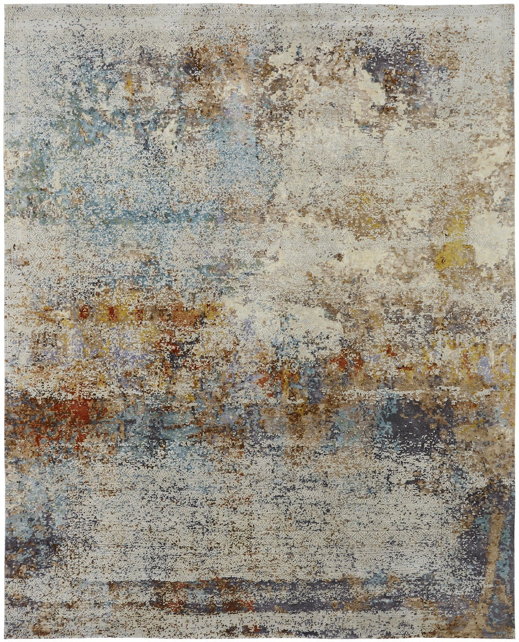 2' x 3' Modern Hand-Knotted Silk rug, Rug #TN3751