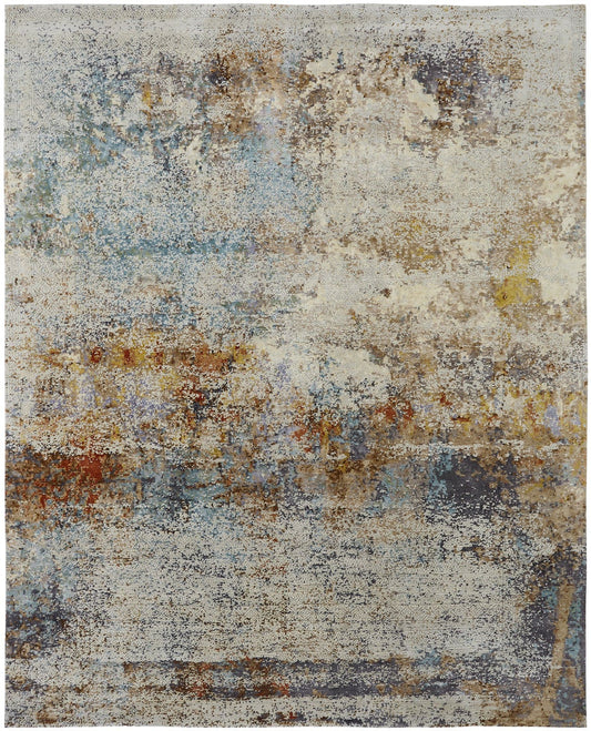 2' x 3' Modern Hand-Knotted Silk rug, Rug #TN3751