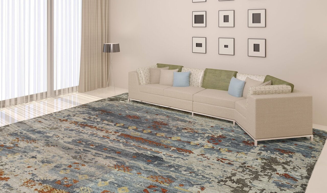 4' x 6' Transitional Hand-Knotted Silk rug, Rug #TS3300
