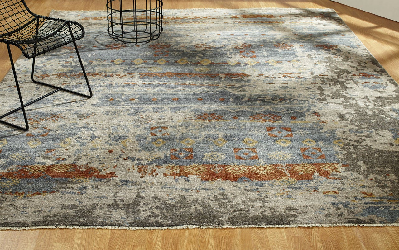 6' x 9' Transitional Hand-Knotted Silk rug, Rug #TS3300