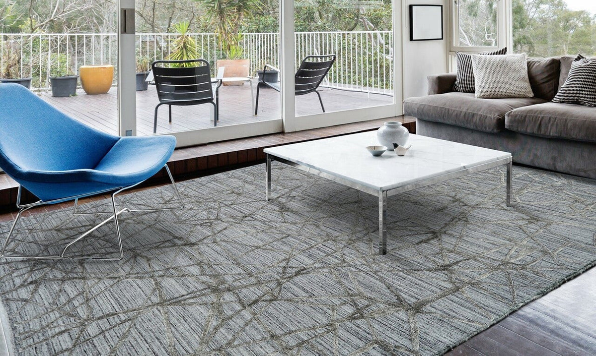 3'6" x 5'6" Modern Hand Loom Silk rug, Rug #TT5921