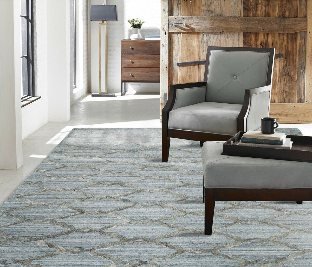 3'6" x 5'6" Modern Hand Loom Silk rug, Rug #TT5951