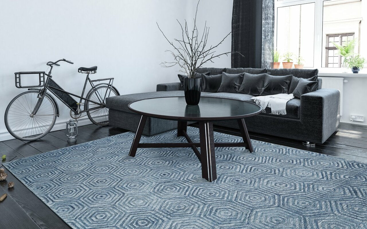5' x 7' Modern Hand Loom Silk rug, Rug #TT5961
