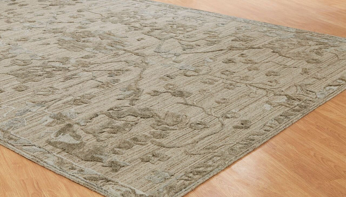 5' x 7' Transitional Hand Loom Silk rug, Rug #TT6001