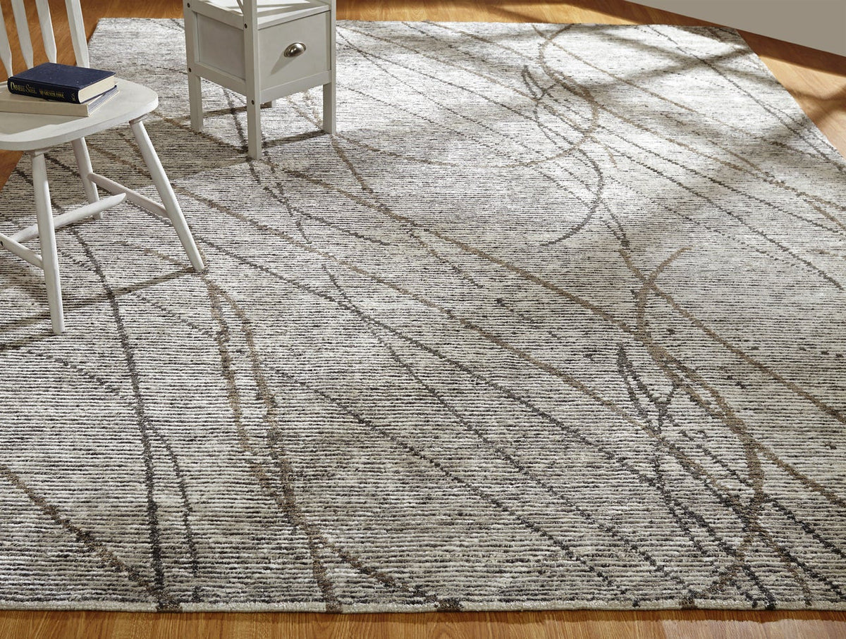 8' x 10' Modern Hand-Knotted Silk rug, Rug #VS6051