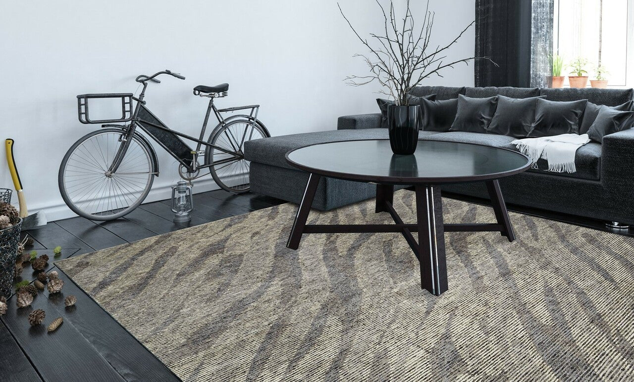 4' x 6' Modern Hand-Knotted Silk rug, Rug #VS6061