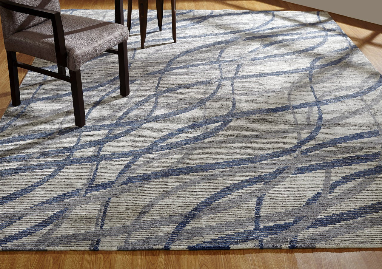 4' x 6' Modern Hand-Knotted Silk rug, Rug #VS6071