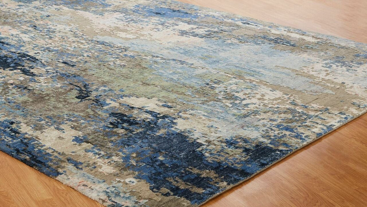 3' x 5' Modern Hand-Knotted Silk rug, Rug #ZF5151