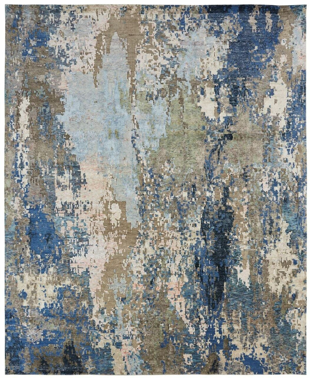 2' x 3' Modern Hand-Knotted Silk rug, Rug #ZF5151
