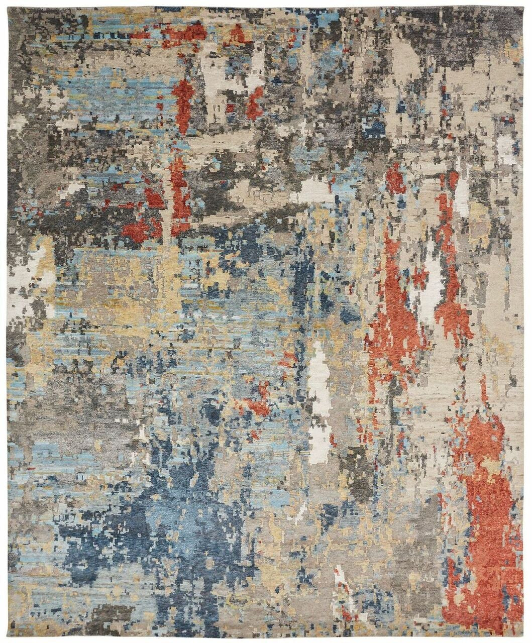 3' x 5' Modern Hand-Knotted Silk rug, Rug #ZF5262