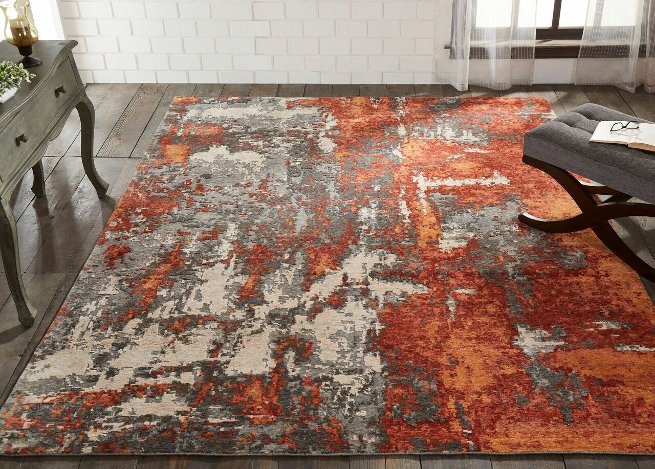 4' x 6' Modern Hand-Knotted Silk rug, Rug #ZF5171
