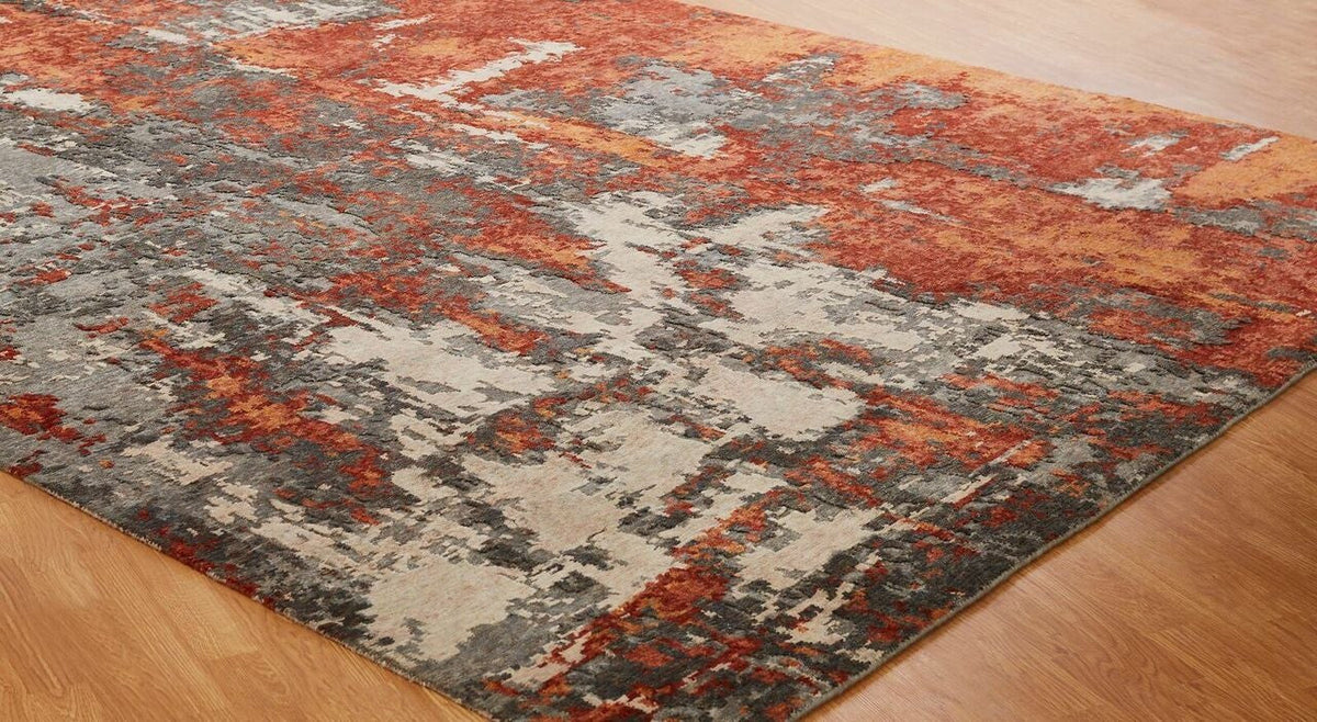 3' x 5' Modern Hand-Knotted Silk rug, Rug #ZF5171