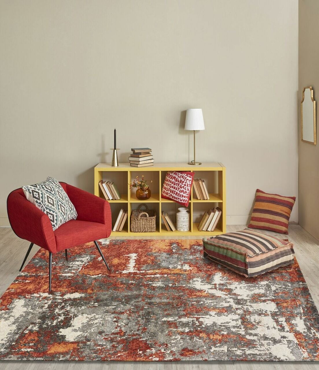 6' x 9' Modern Hand-Knotted Silk rug, Rug #ZF5171