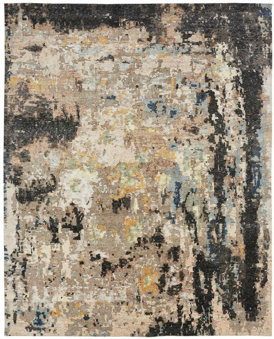 2' x 3' Modern Hand-Knotted Silk rug, Rug #ZF5181