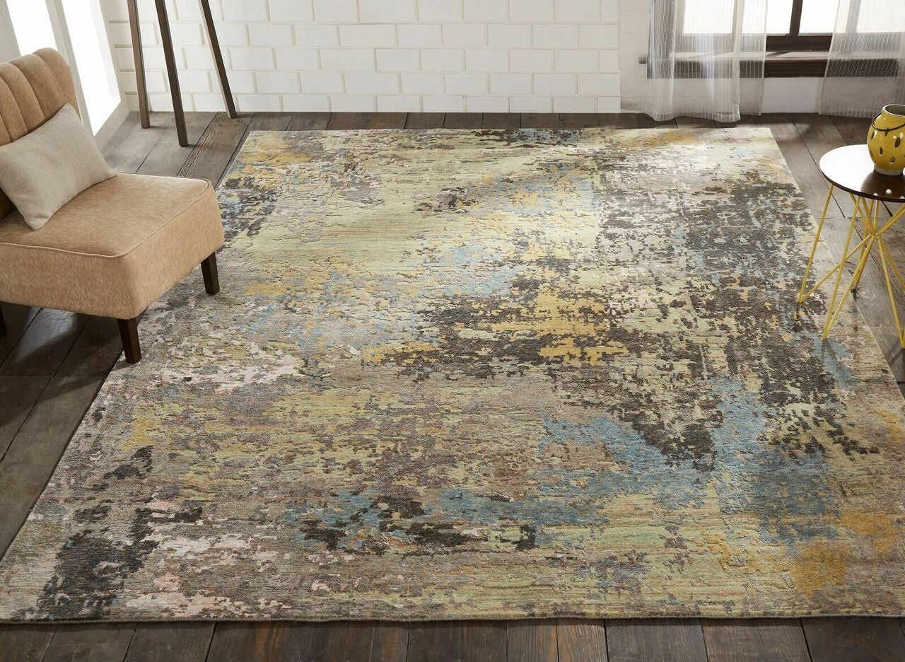 4' x 6' Modern Hand-Knotted Silk rug, Rug #ZF5191