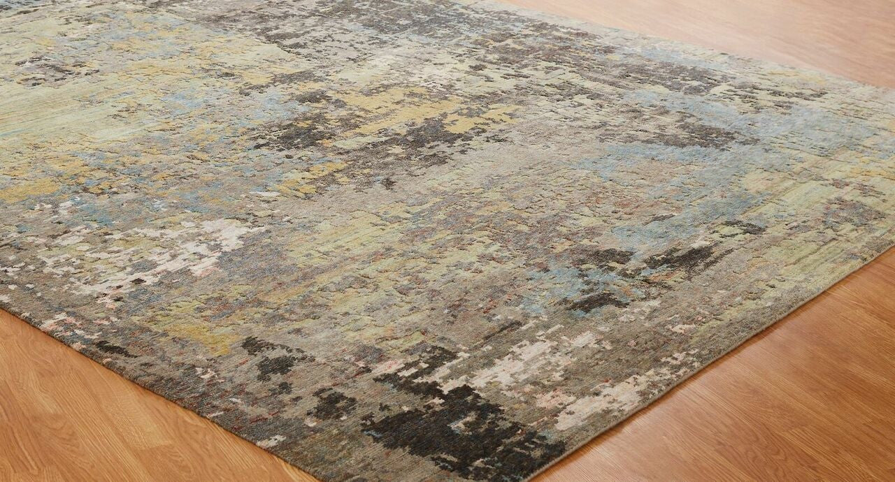 3' x 5' Modern Hand-Knotted Silk rug, Rug #ZF5191