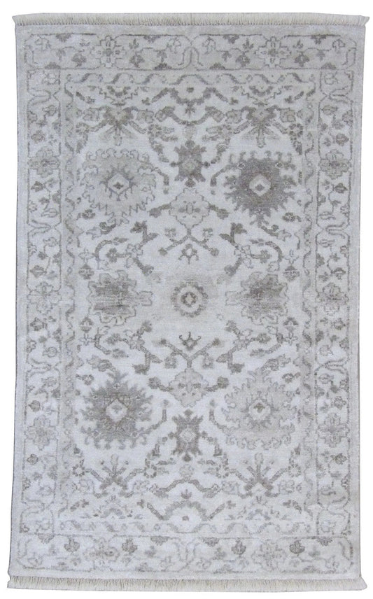 3x5 Oushak Hand-Knotted Silk rug, Rug #101-107