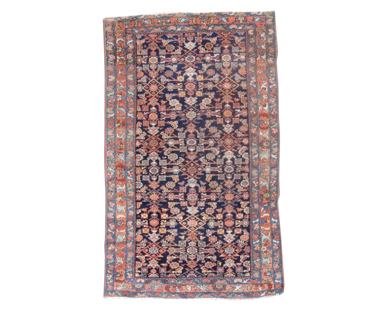 4x7 Antique Hand-Knotted Wool rug, Rug #101-1040