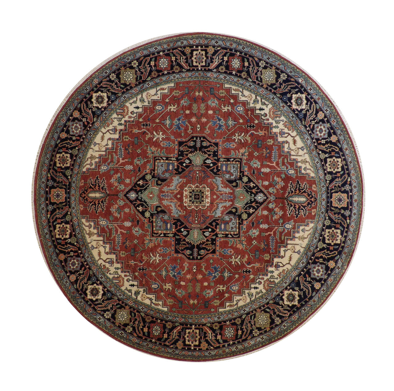 8x8 Tribal Hand-Knotted Wool rug, Rug #101-20201